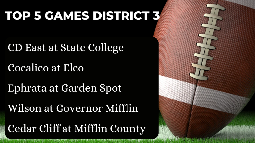 Top 5 Games this week in District 3