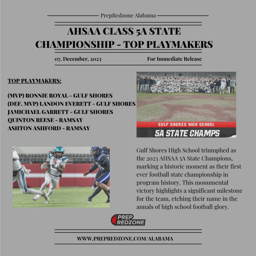 AHSAA Class 5A State Championship &#8211; Top Playmakers