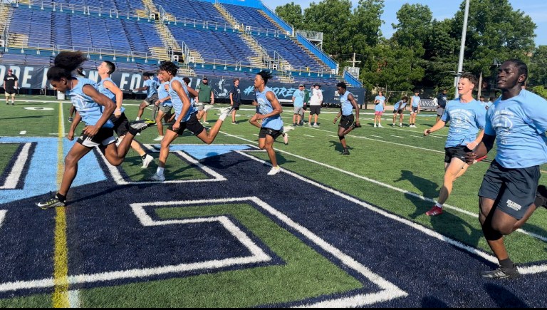 University of Rhode Island Football Camp &quot;Fastest Men on Campus&quot;