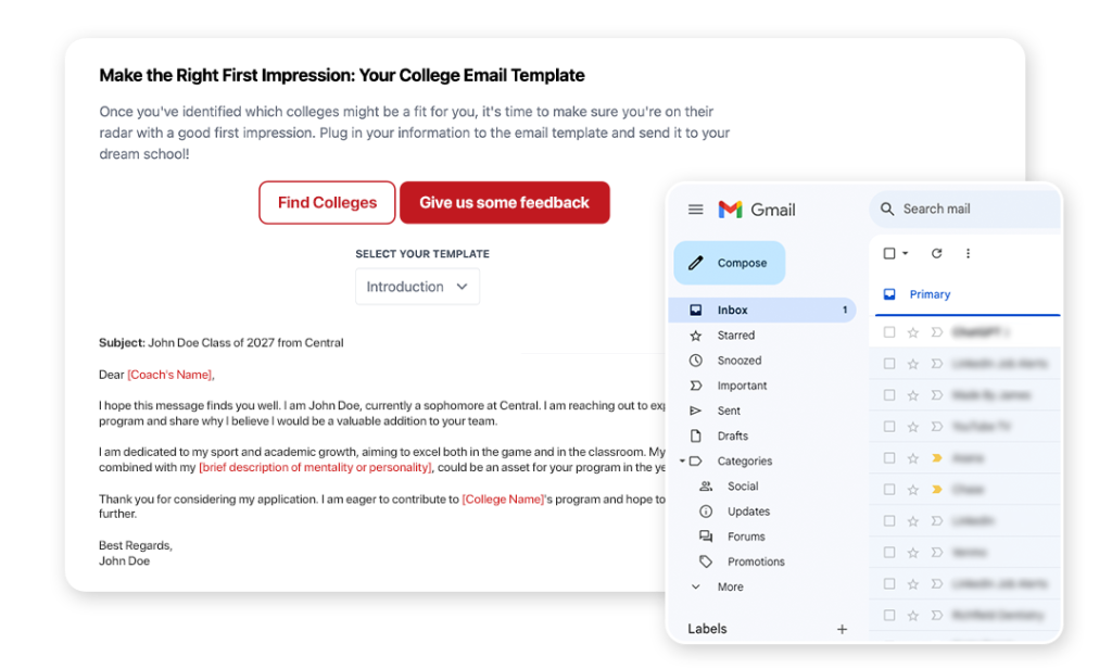 College Email Templates