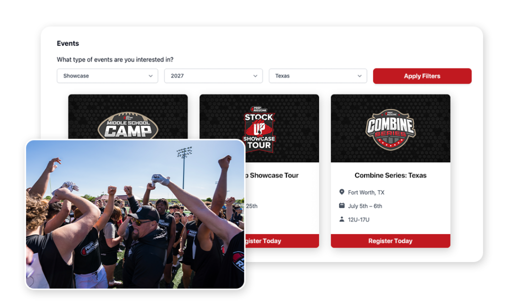 Credits applied to any Prep Redzone Showcase