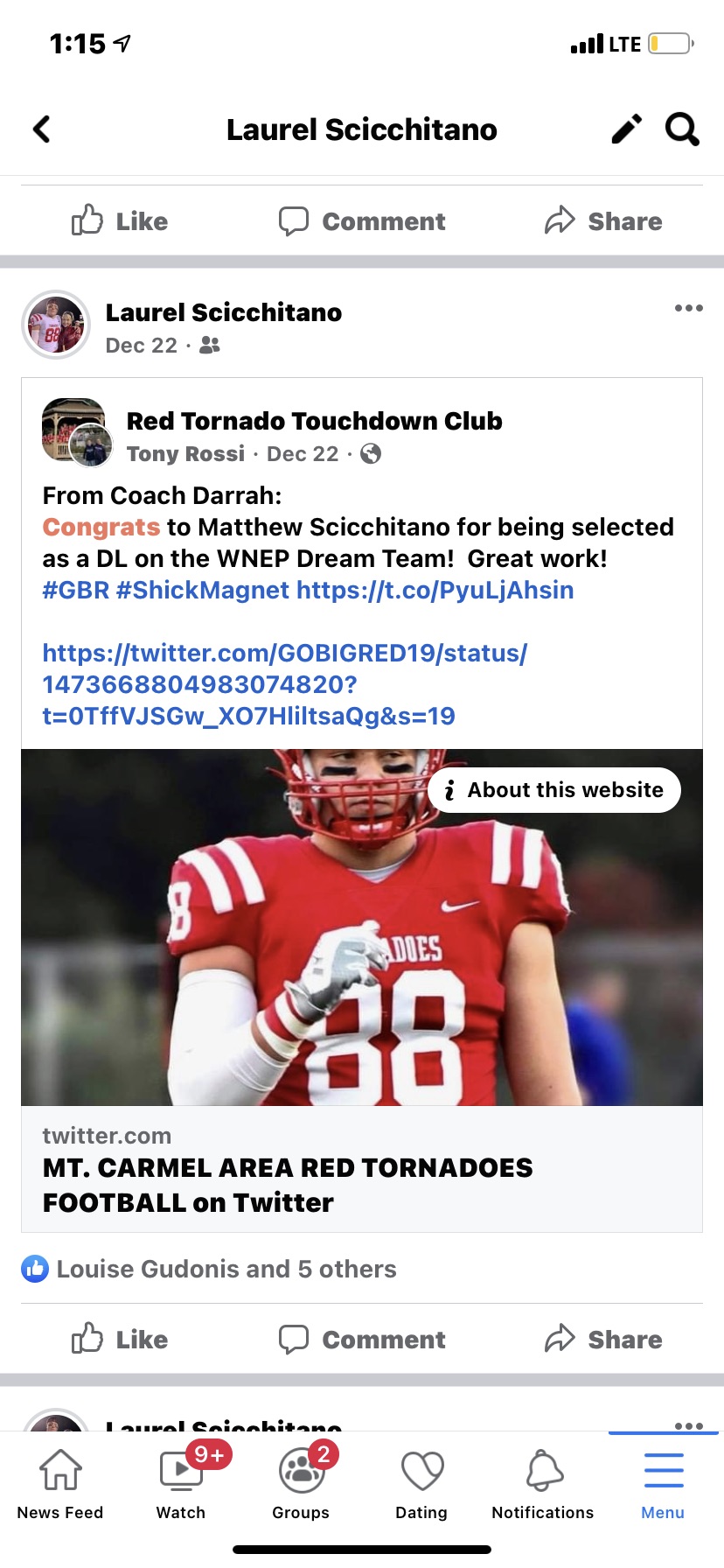 Matthew Scicchitano, Mount Carmel Area Prep Redzone